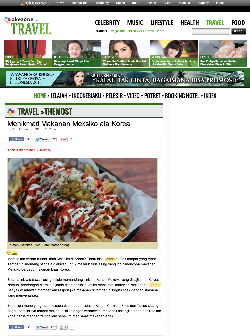 Menikmati Makanan Meksiko Ala Korea: Indonesia Press